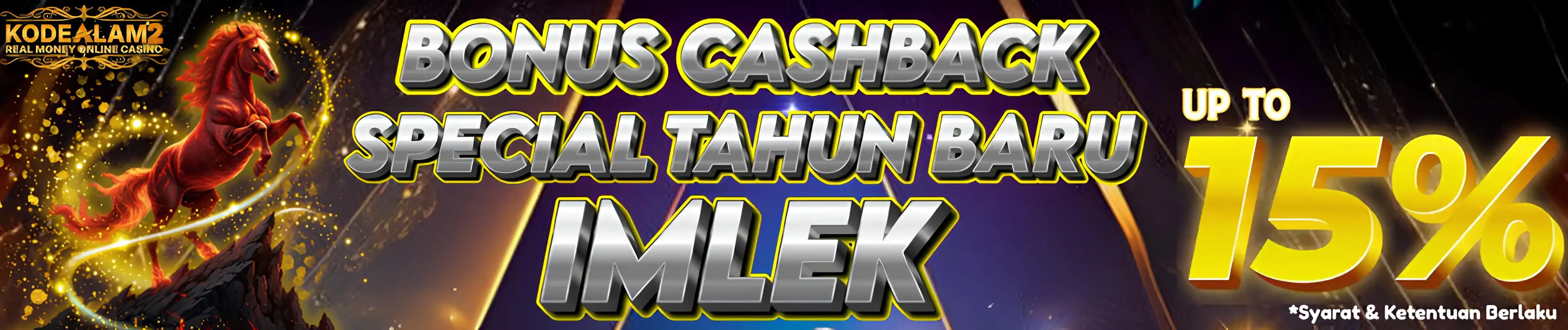 BONUS CASHBACK SPESIAL TAHUN BARU IMLEK HINGGA 15%